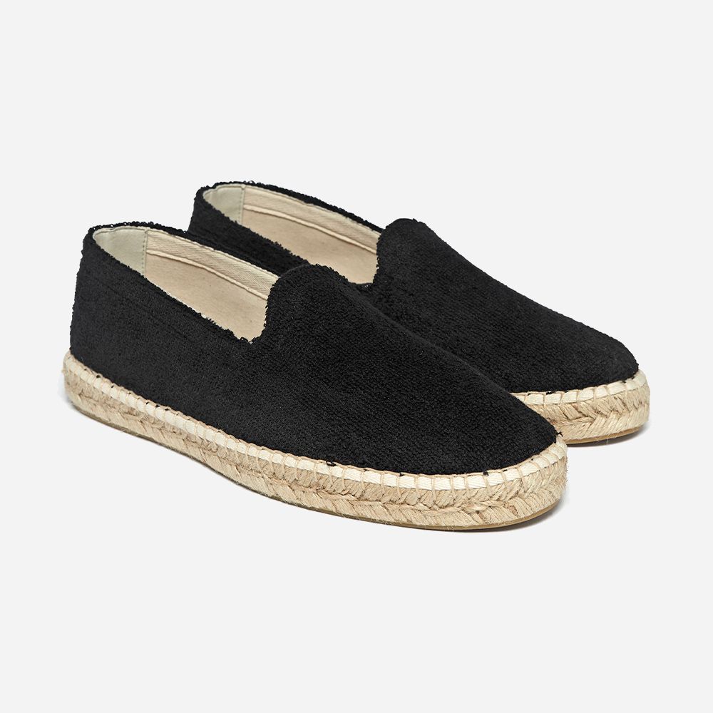 Black Terry Espadrilles Black