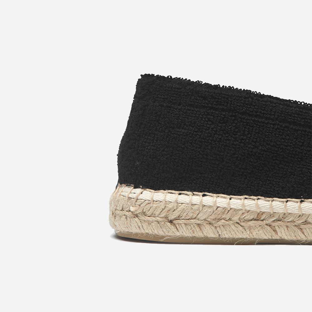 Black Terry Espadrilles Black