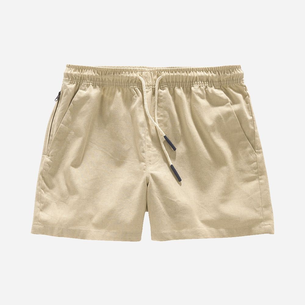 Beige Linen Shorts Beige