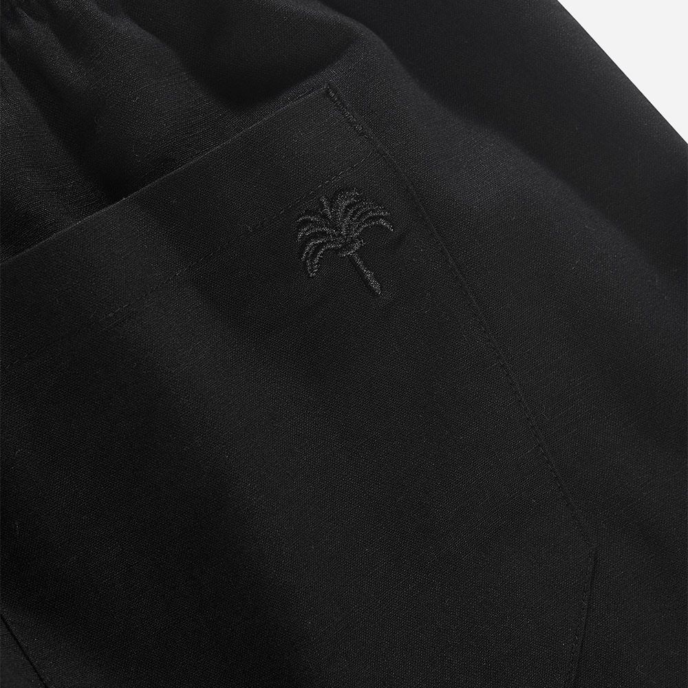 Black Linen Long Pant Black