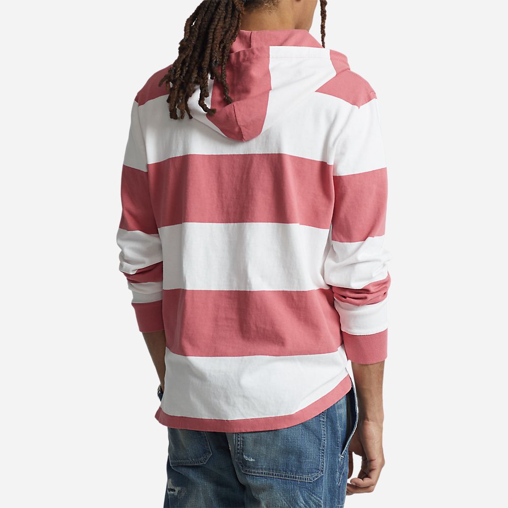 Lspohoodm1-Long Sleeve-Pullover Adirondack Berry/Cls Oxfrd Wht