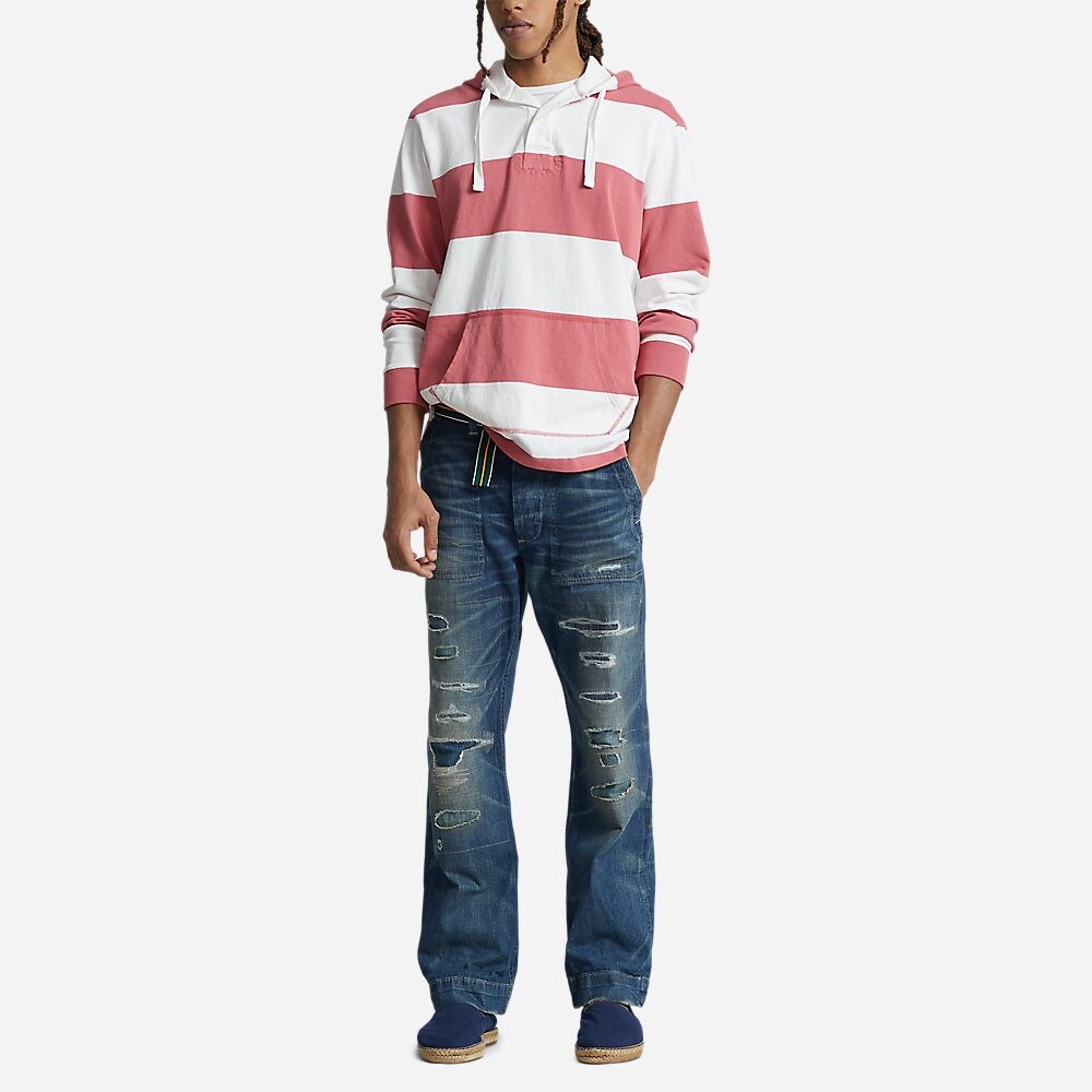 Lspohoodm1-Long Sleeve-Pullover Adirondack Berry/Cls Oxfrd Wht
