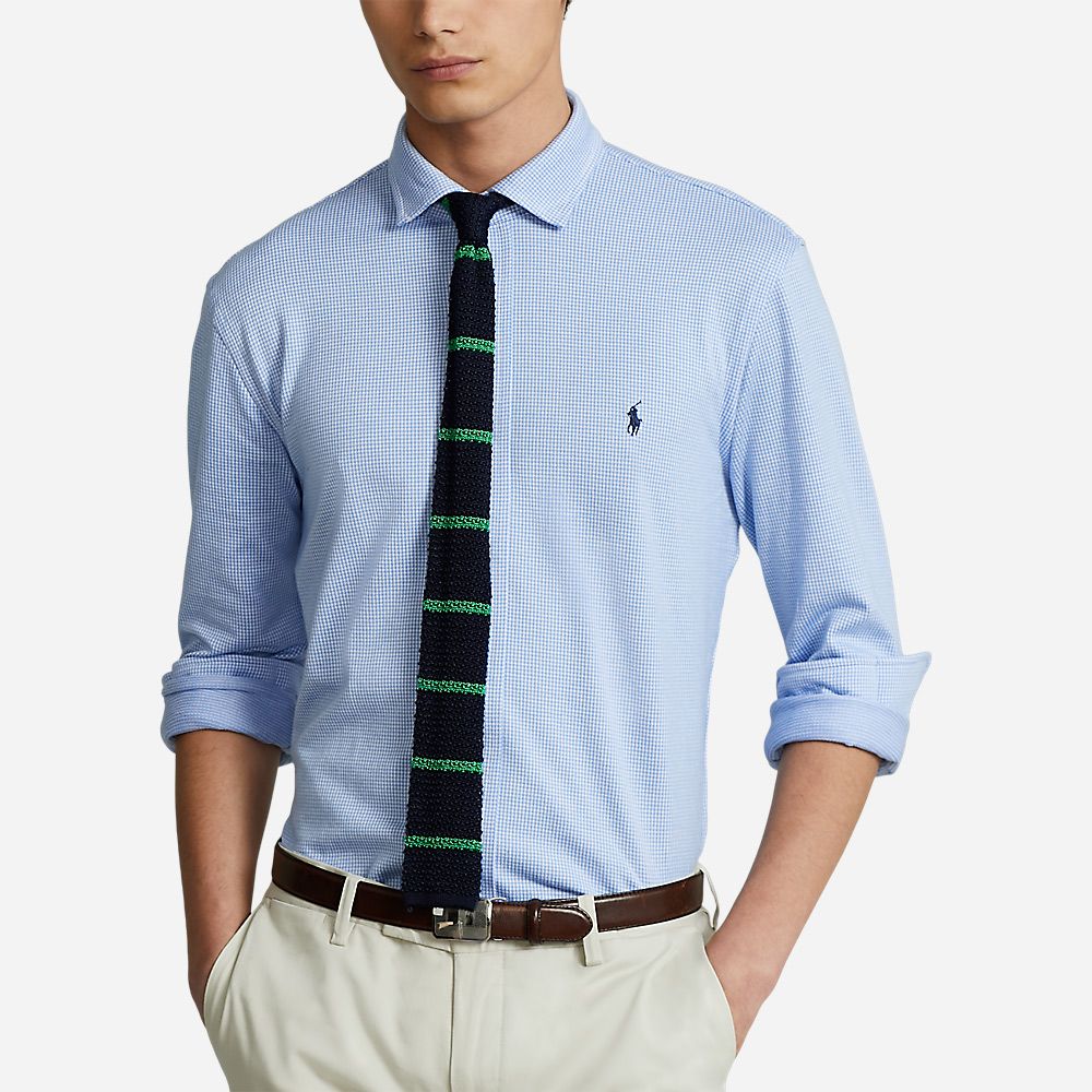 Estppcs-Long Sleeve-Sport Shirt Hrbr Islnd Blu/Wht Houndstooth