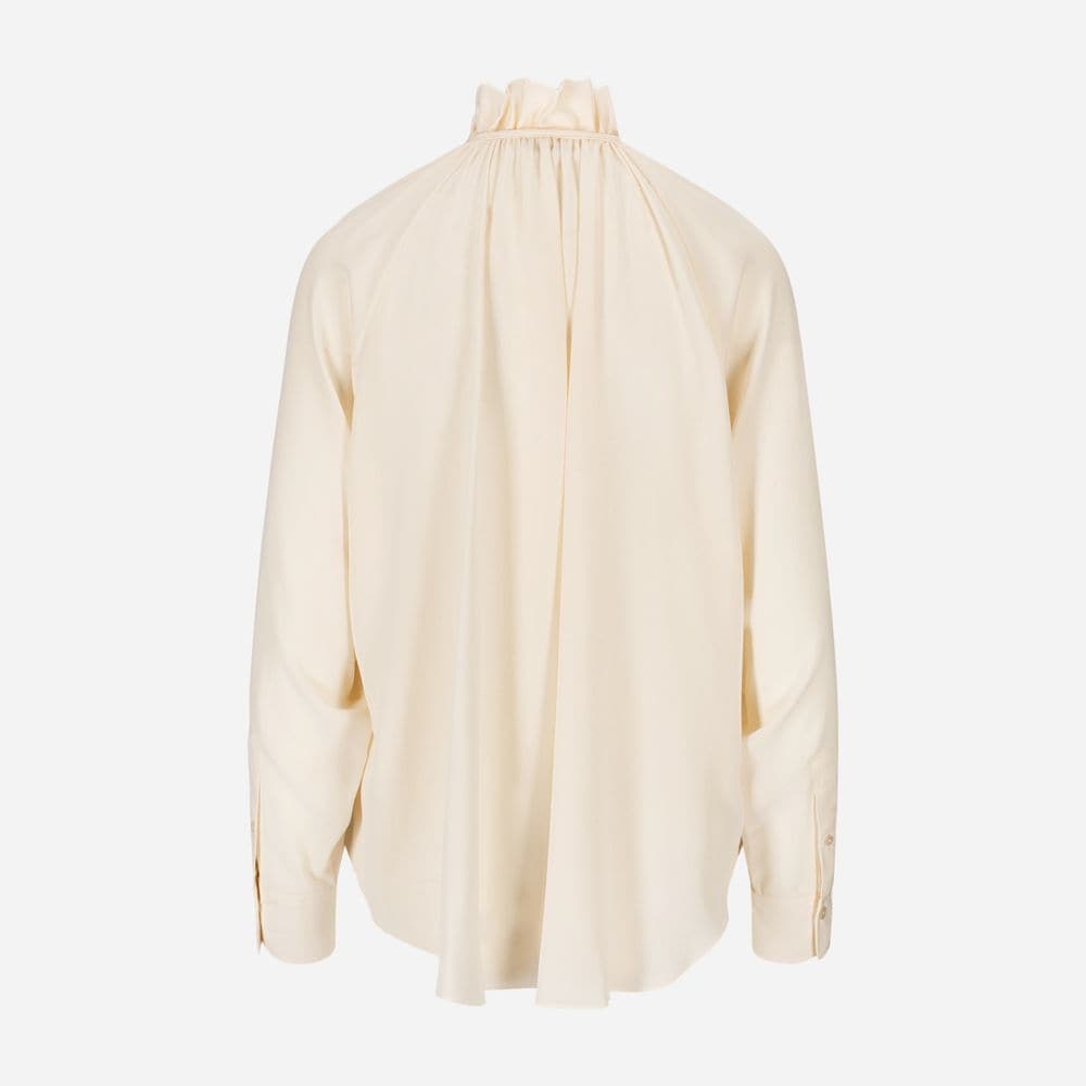 Ruched Neck Blouse Vanilla