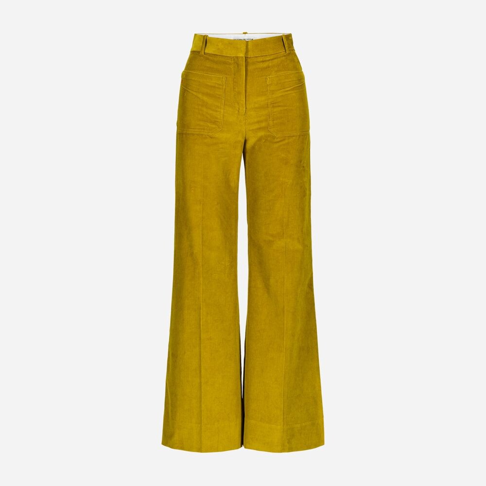 Corduroy Alina Trouser Moss Green