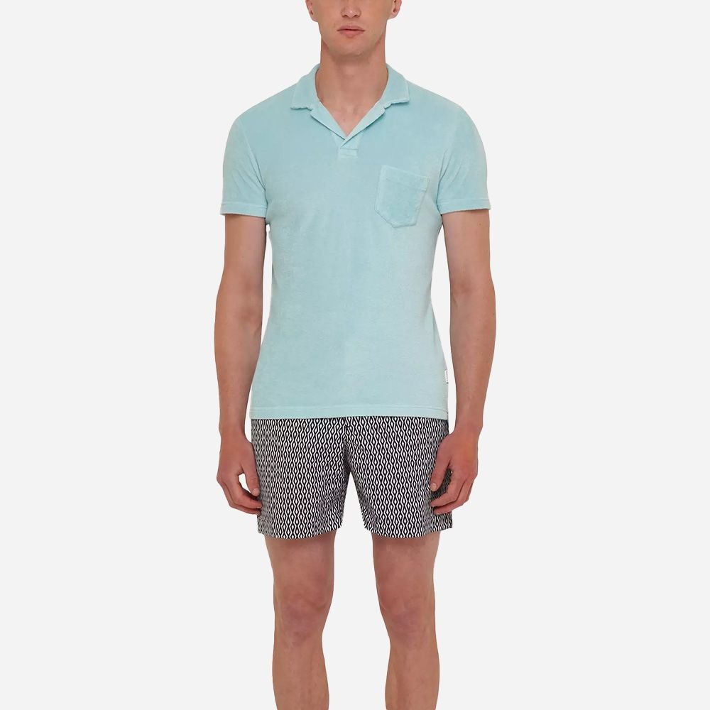 Terry Towelling Polo Shirt - Pool