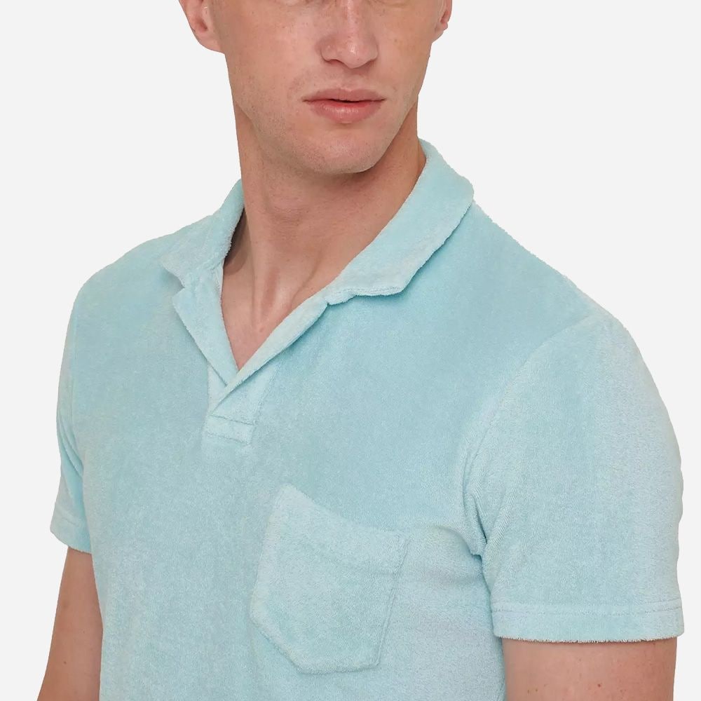Terry Towelling Polo Shirt - Pool