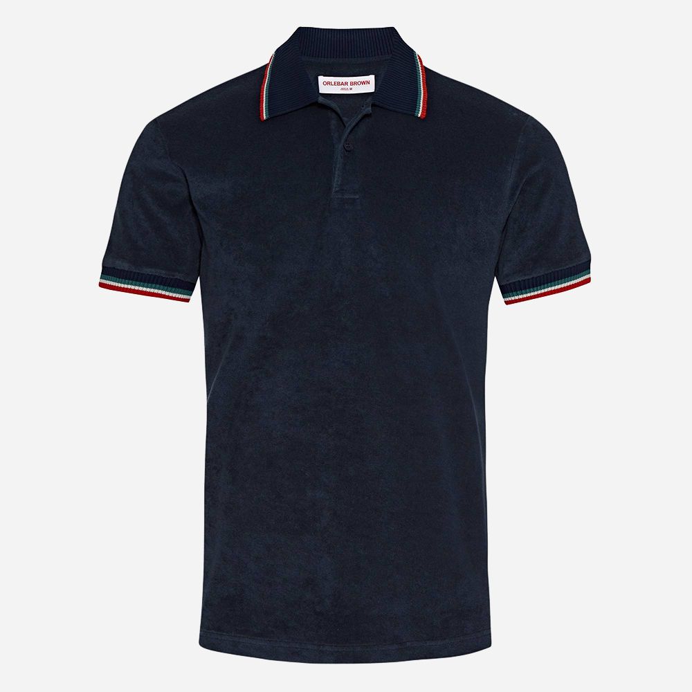 Jarrett Towelling Ob Stripe Tipping Navy