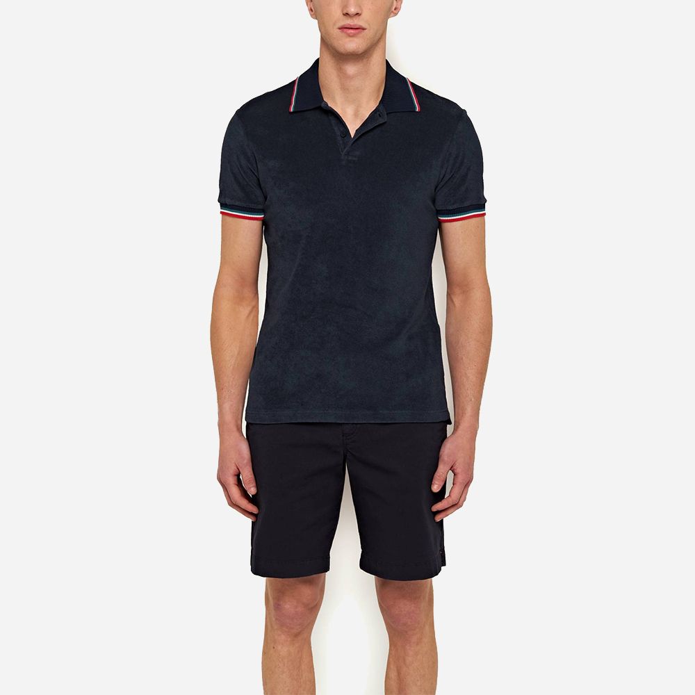 Jarrett Towelling Ob Stripe Tipping Navy