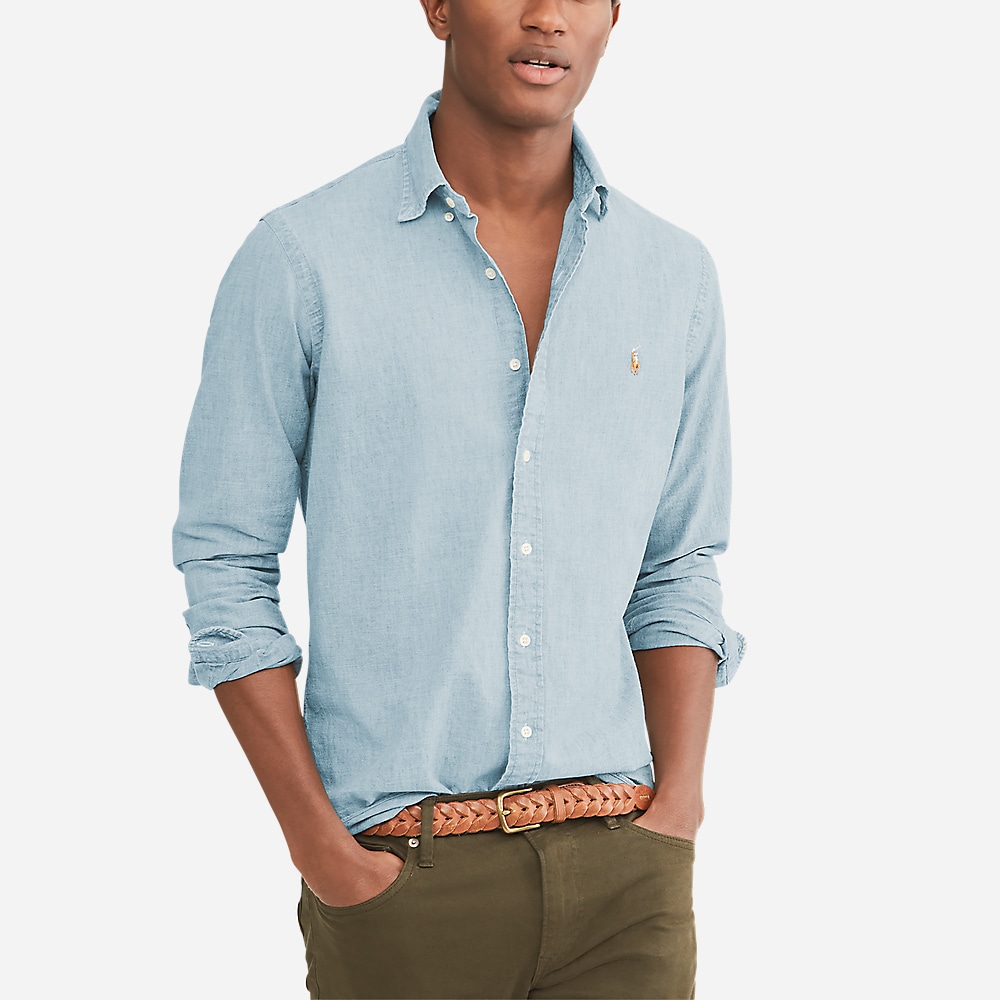 Custom Fit Chambray Shirt - Chambray