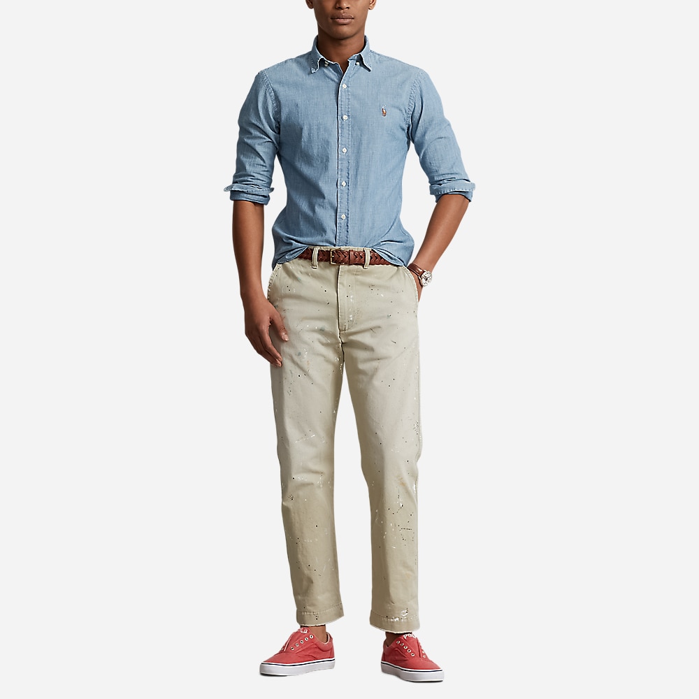 Custom Fit Chambray Shirt - Chambray