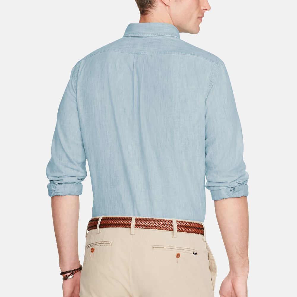 Custom Fit Chambray Shirt - Chambray