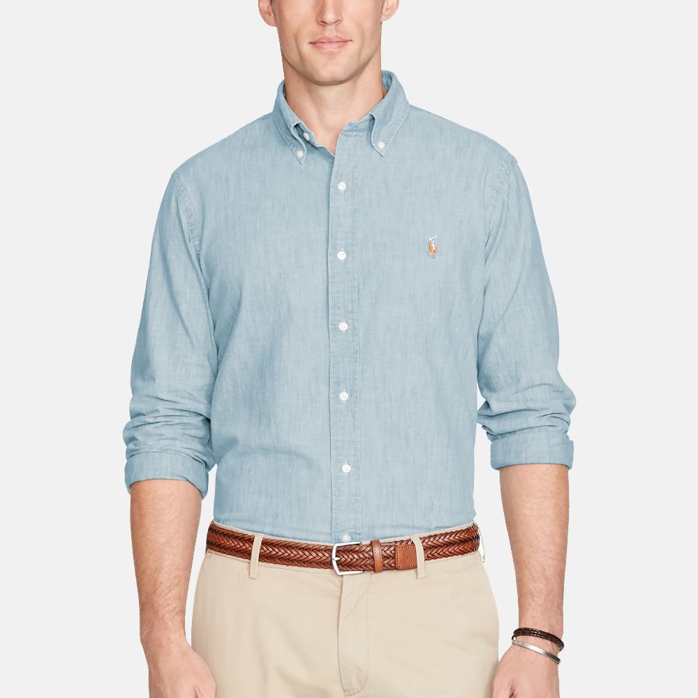 Custom Fit Chambray Shirt - Chambray
