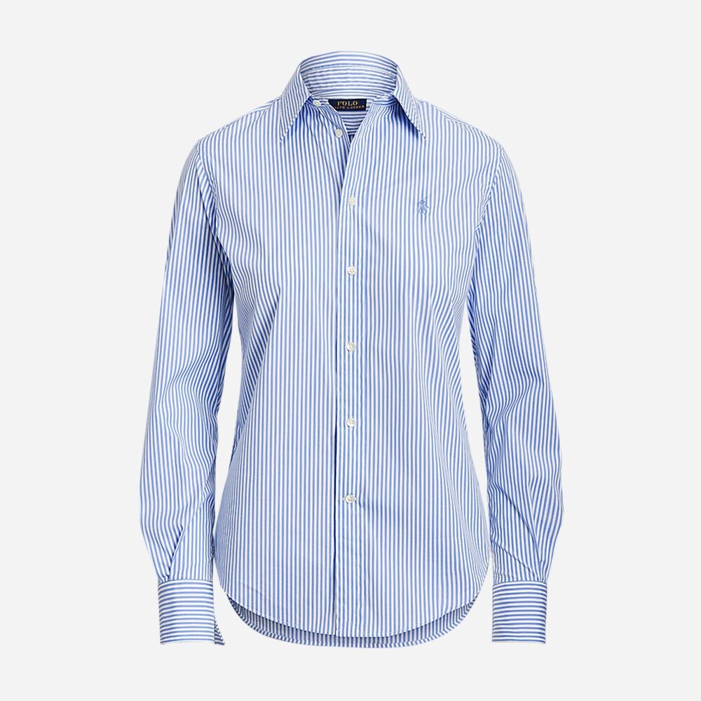 Anrw Georgia-Slim-Long Sleeve-Shirt 511c Medium Blue/White