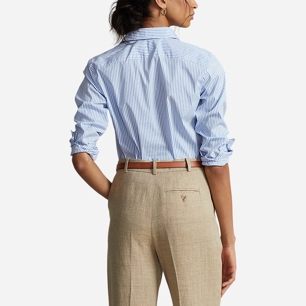 Anrw Georgia-Slim-Long Sleeve-Shirt 511c Medium Blue/White