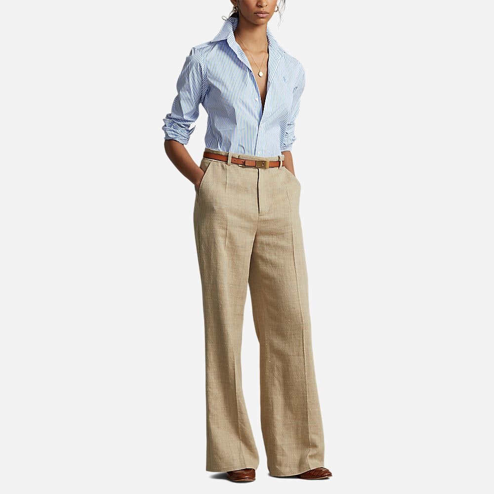 Anrw Georgia-Slim-Long Sleeve-Shirt 511c Medium Blue/White