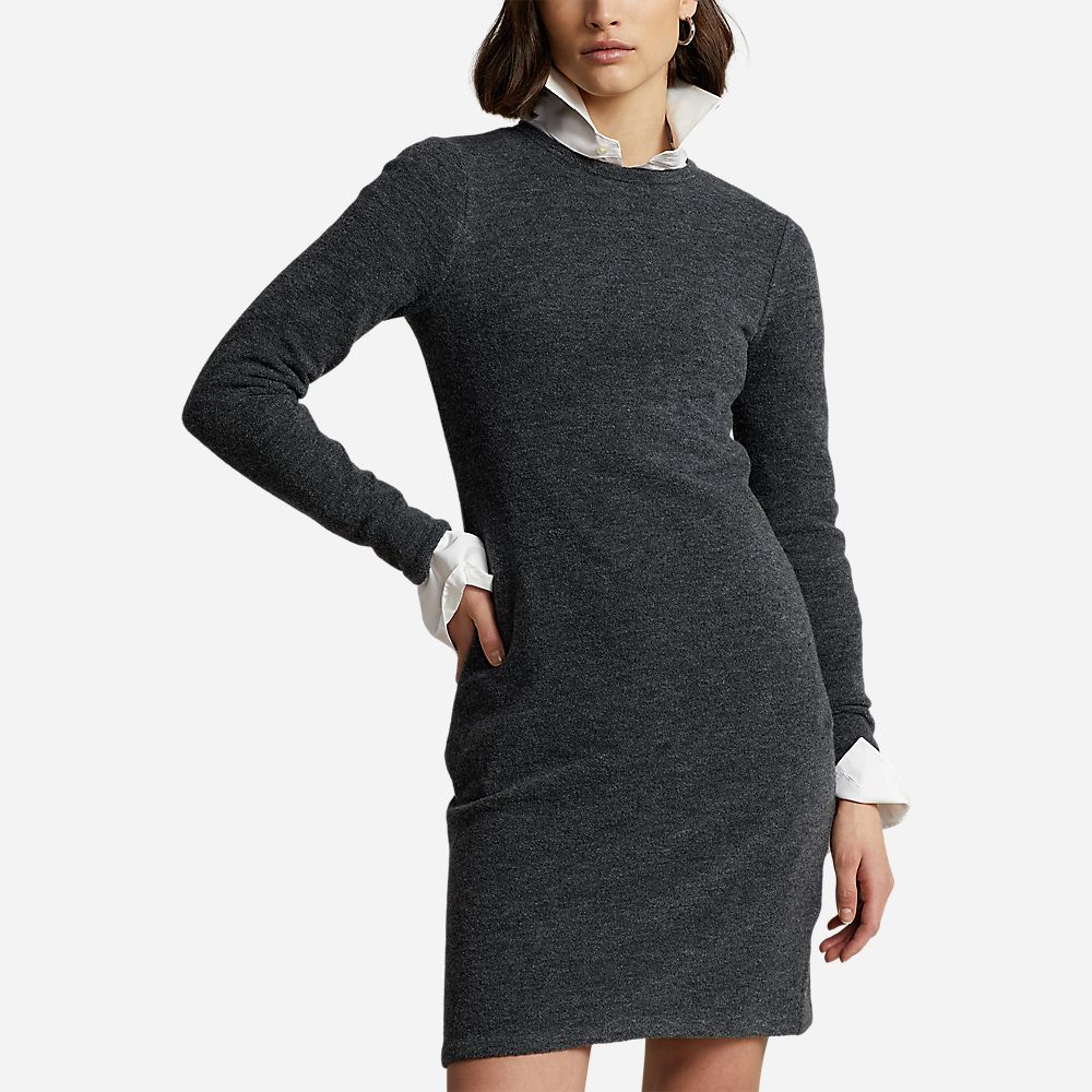 Ls Mini Drs-Long Sleeve-Day Dress Medium Flannel Heather