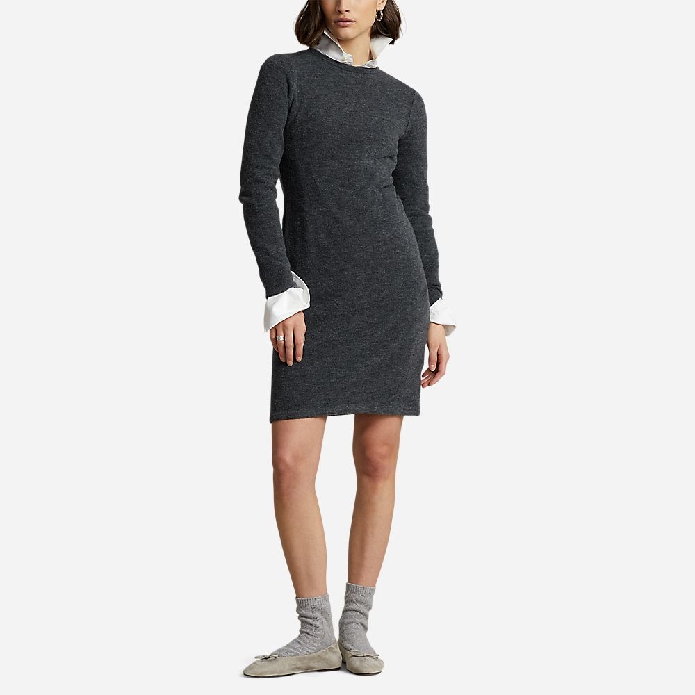 Ls Mini Drs-Long Sleeve-Day Dress Medium Flannel Heather