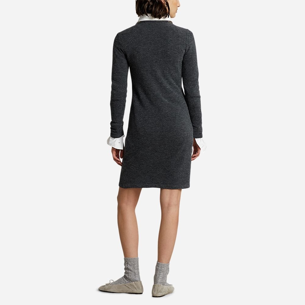 Ls Mini Drs-Long Sleeve-Day Dress Medium Flannel Heather