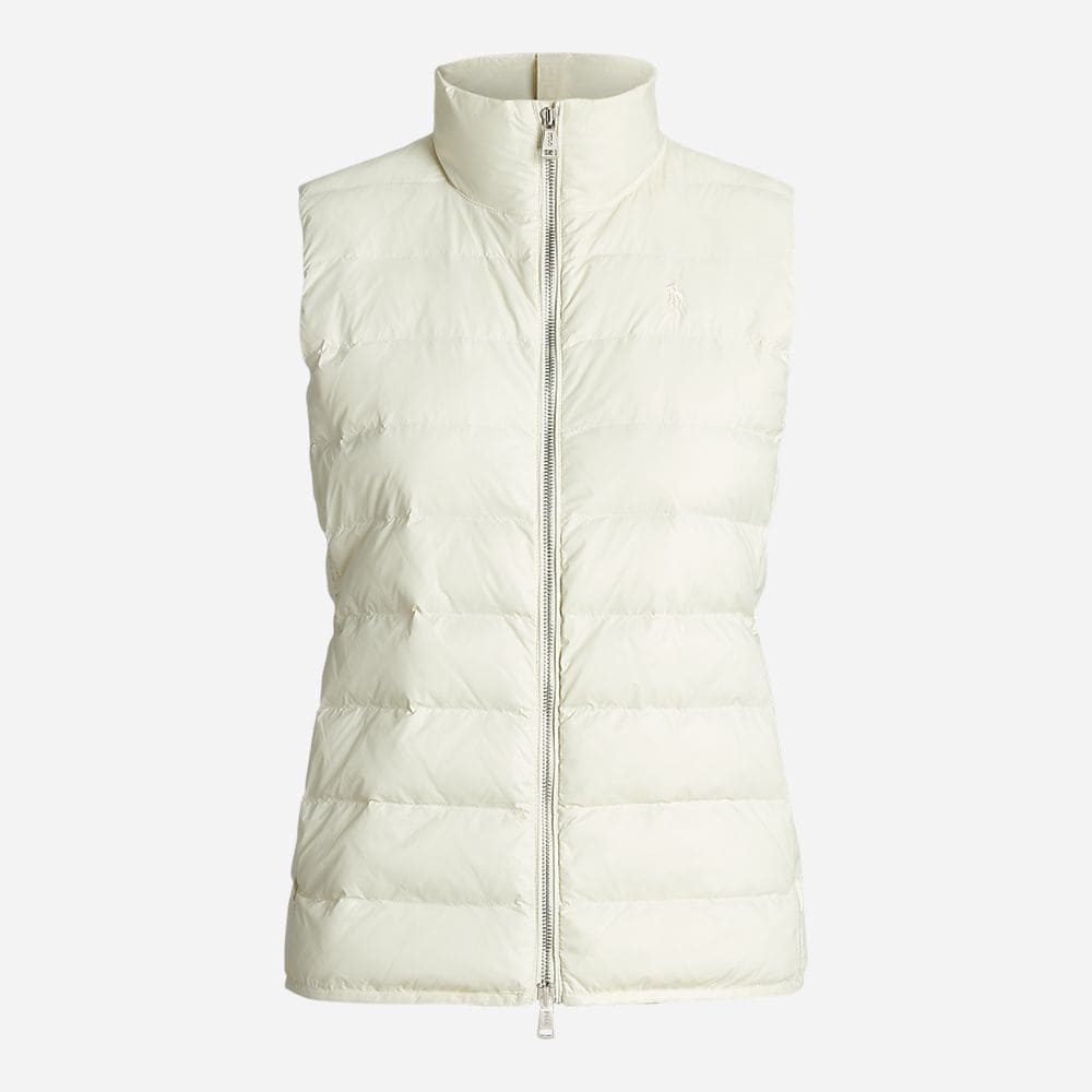 Packable Quilted Taffeta Vest Clubhouse Cream