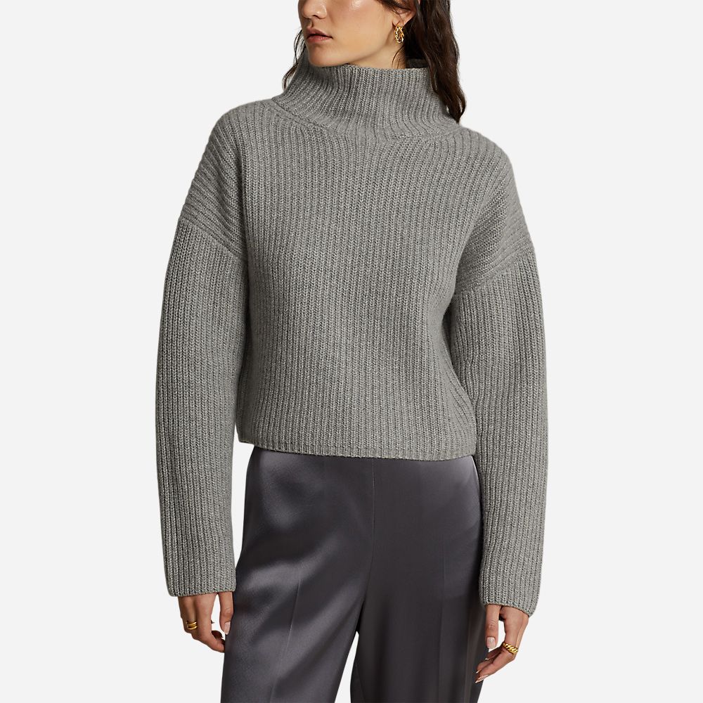 Mn Po-Long Sleeve-Pullover Fawn Grey Heather