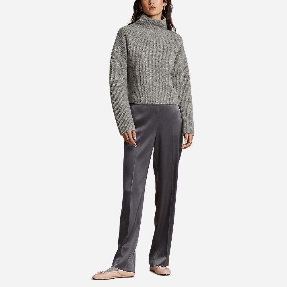 Mn Po-Long Sleeve-Pullover Fawn Grey Heather