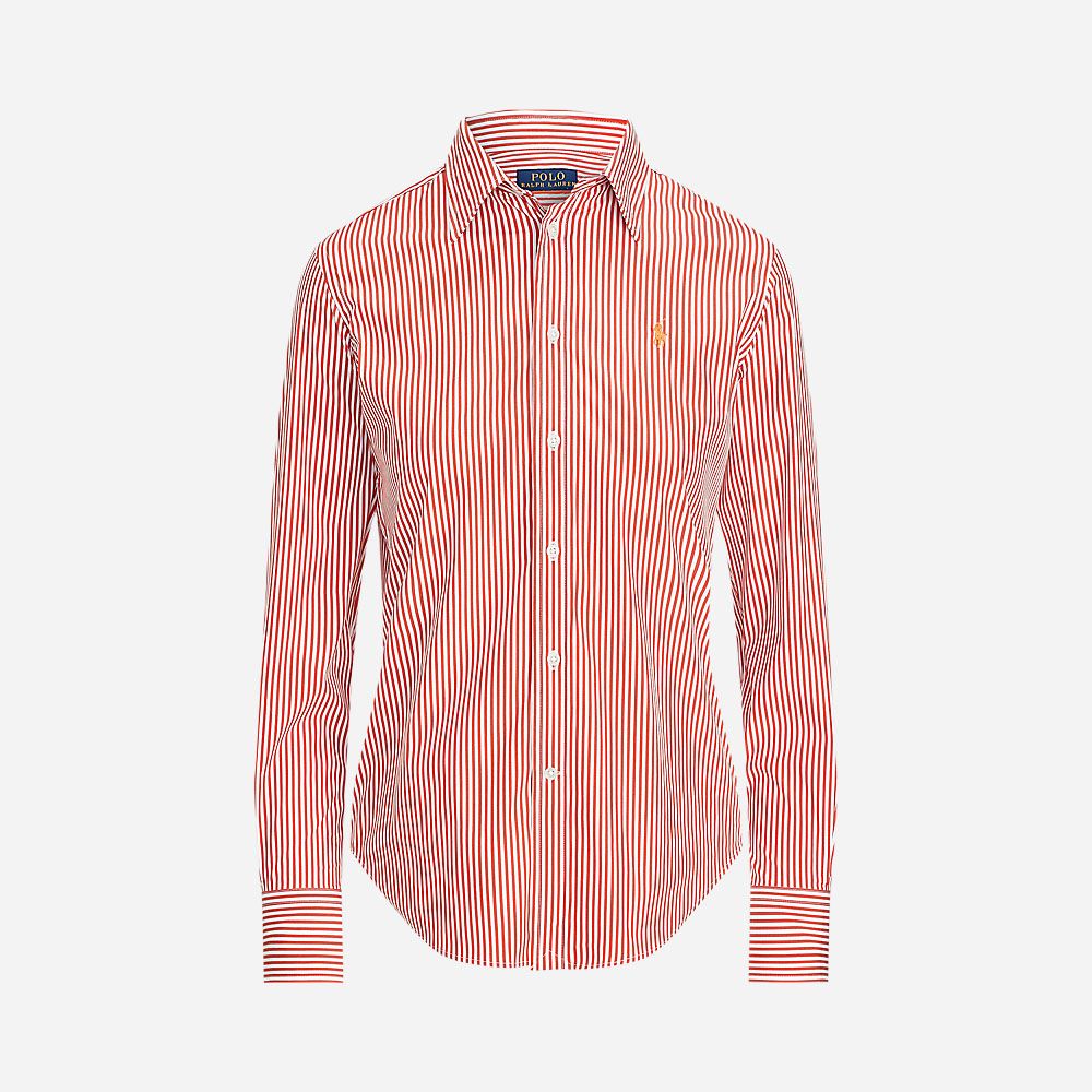 Anrw Georgia-Slim-Long Sleeve-Shirt Hunting Orange/ White