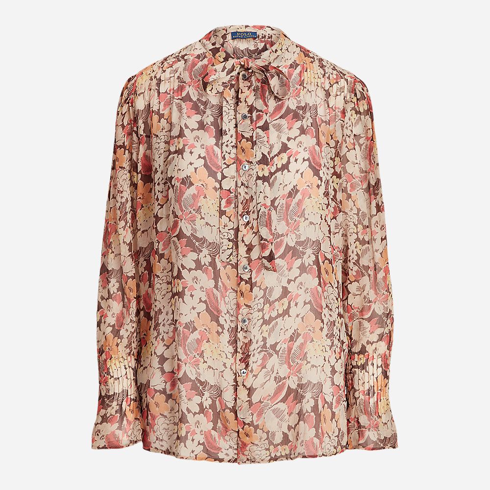 Ls Hrley St-Long Sleeve-Blouse Fall Floral