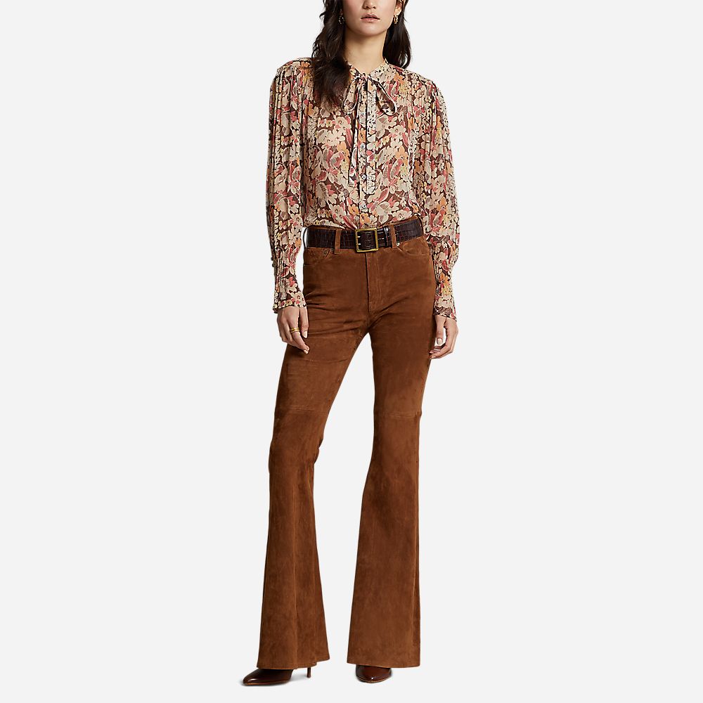 Ls Hrley St-Long Sleeve-Blouse Fall Floral