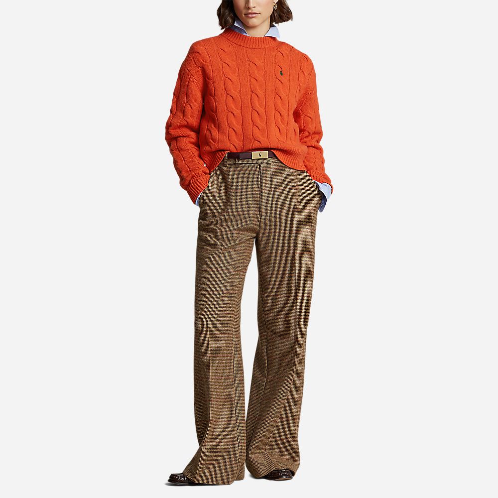 Mn Ls Po-Long Sleeve-Pullover Orange