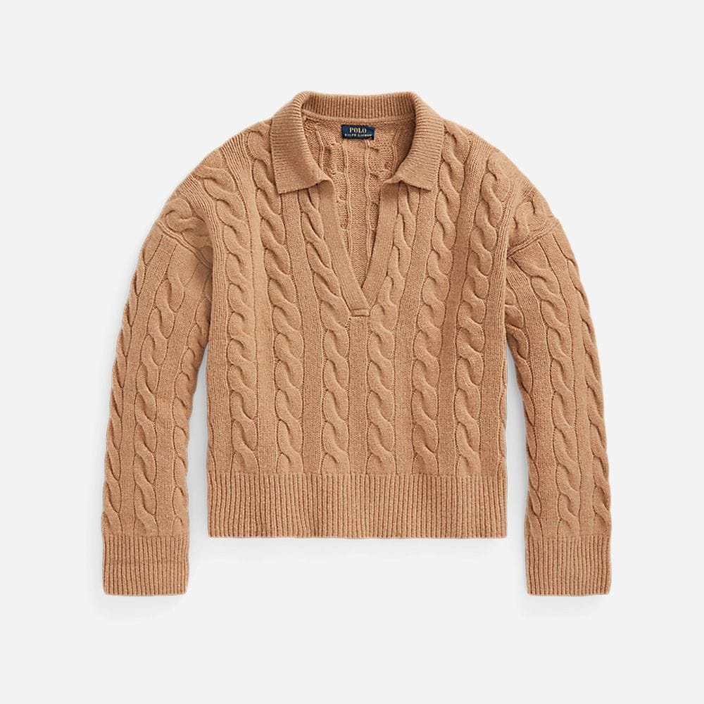 Ls Collar Po-Long Sleeve-Pullover Collection Camel Melange