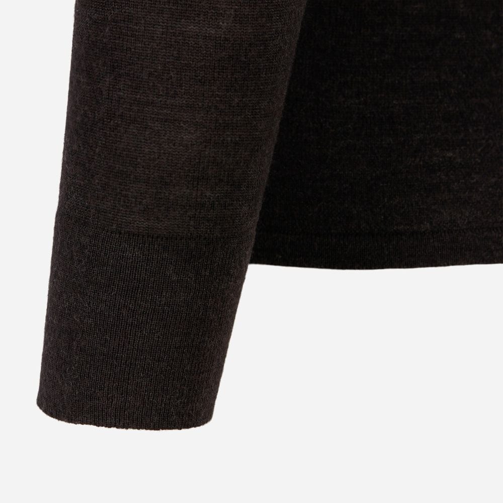 Merino Turtleneck Sweater Dark Brown Melange