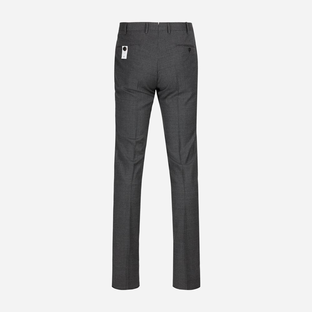 Pant Flanel Dogtooth Dark Grey