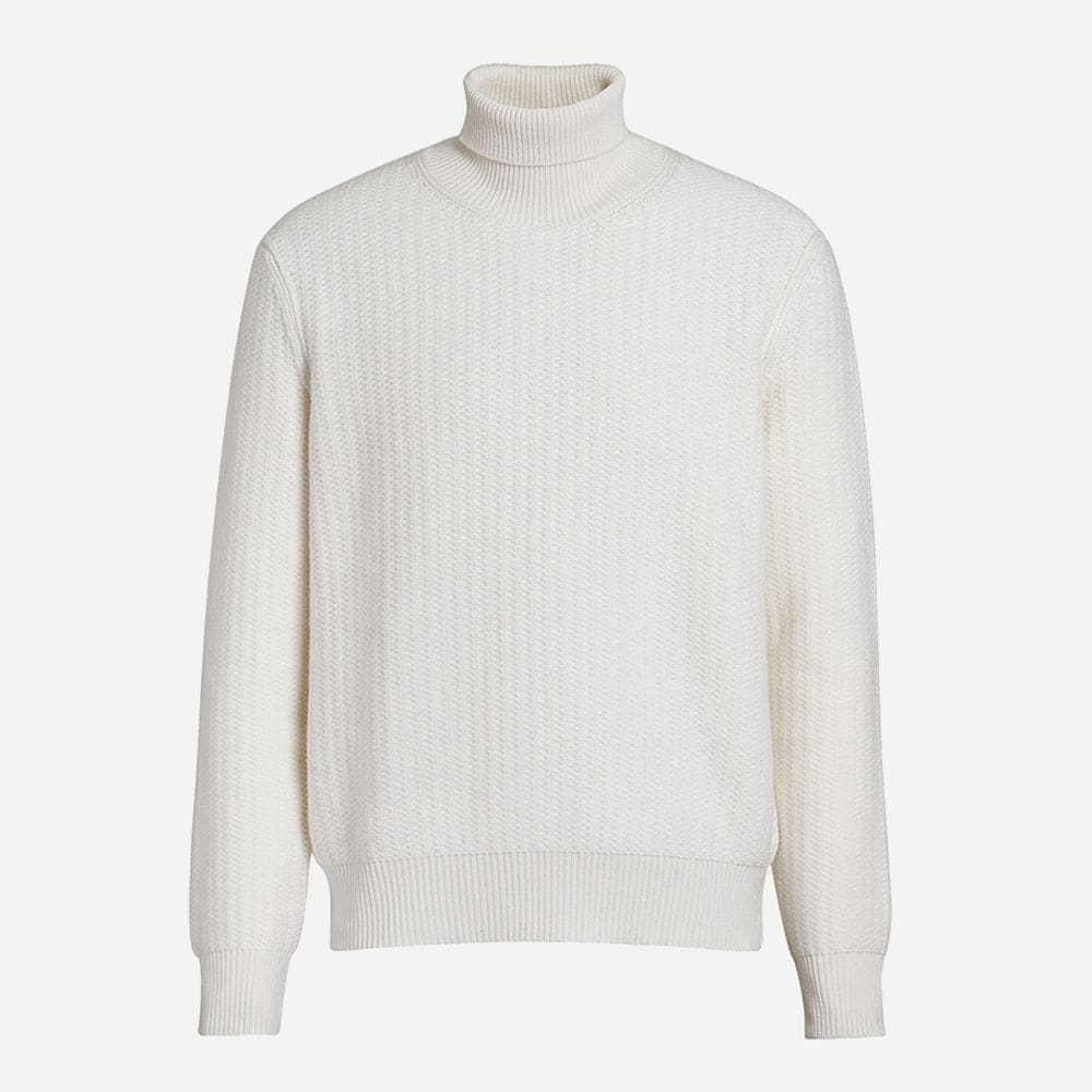 Turtle Neck Knitwear - Nat Sld