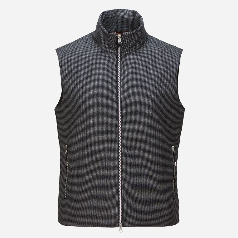 Stockholm Vest Wool Grey/Dogtooth