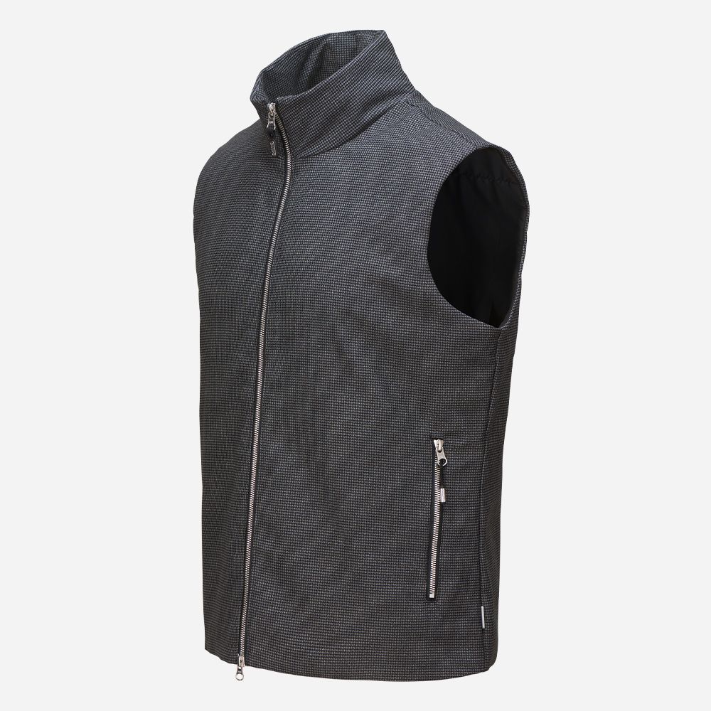 Stockholm Vest Wool Grey/Dogtooth