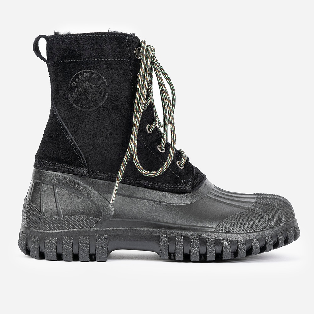 Anatra Black Suede Shearling