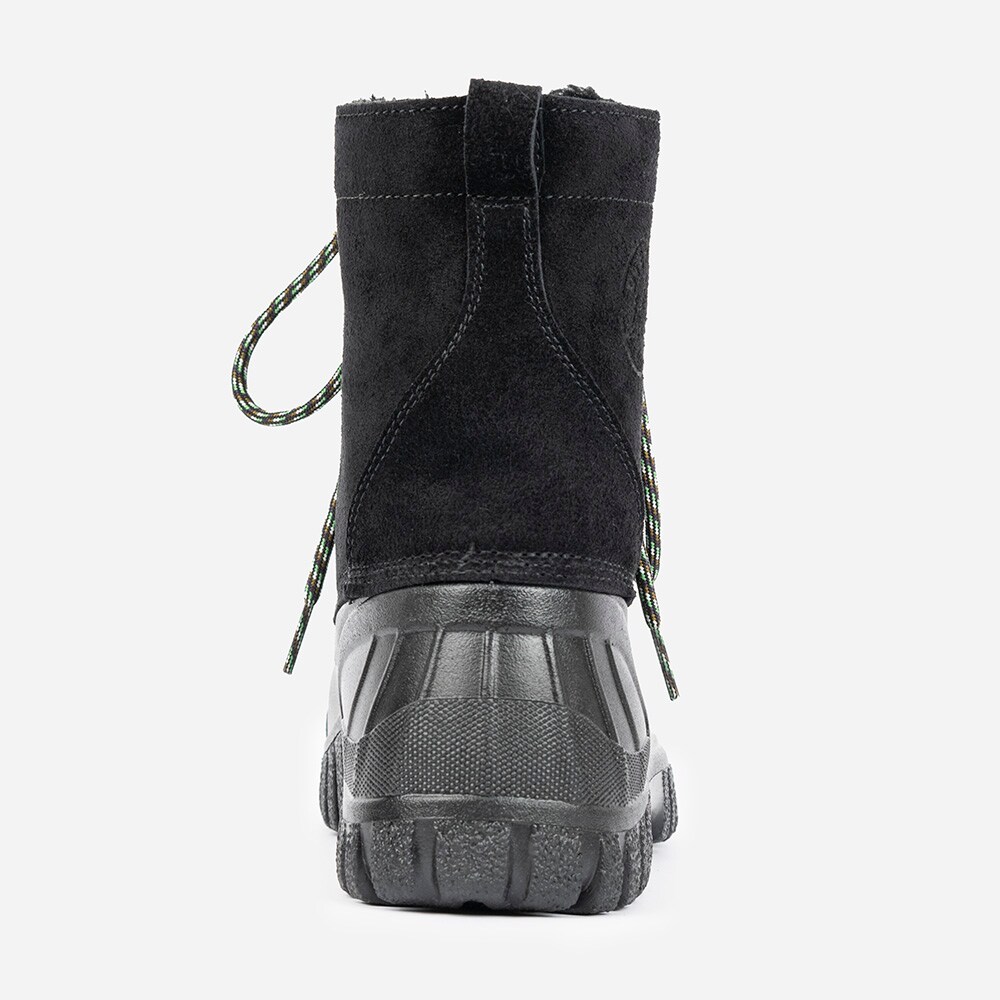 Anatra Black Suede Shearling