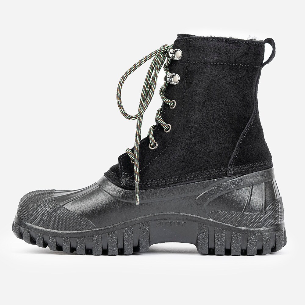 Anatra Black Suede Shearling
