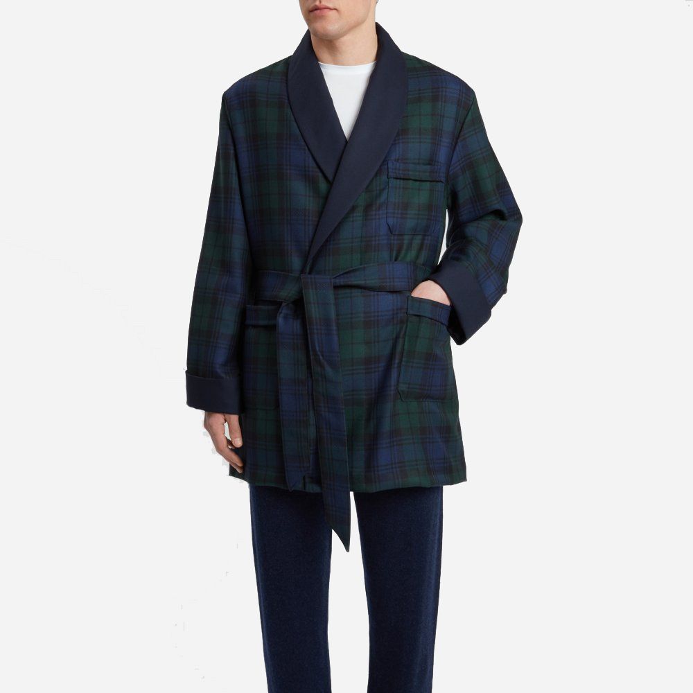 Tartan Men'S Smoking Jacket - Blackwatch