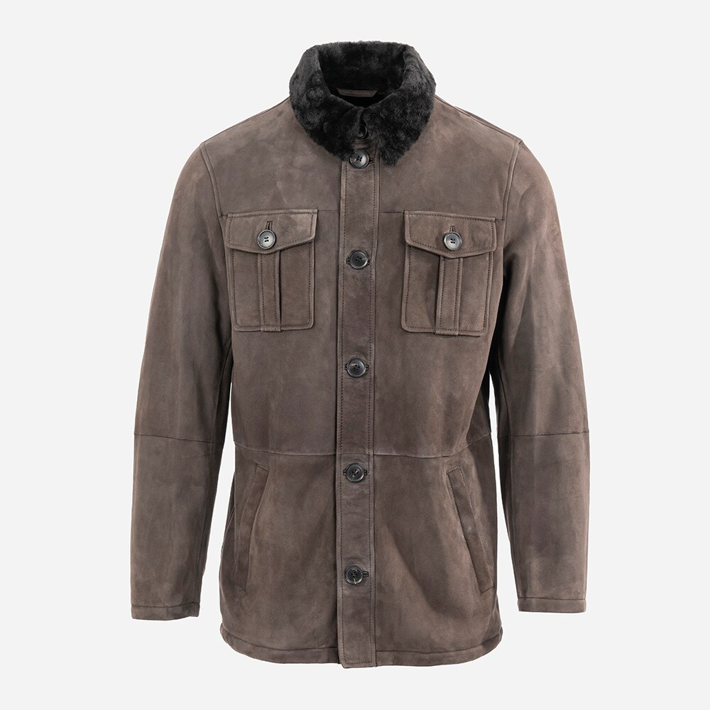 Boston Shirt Jacket Suede Moka
