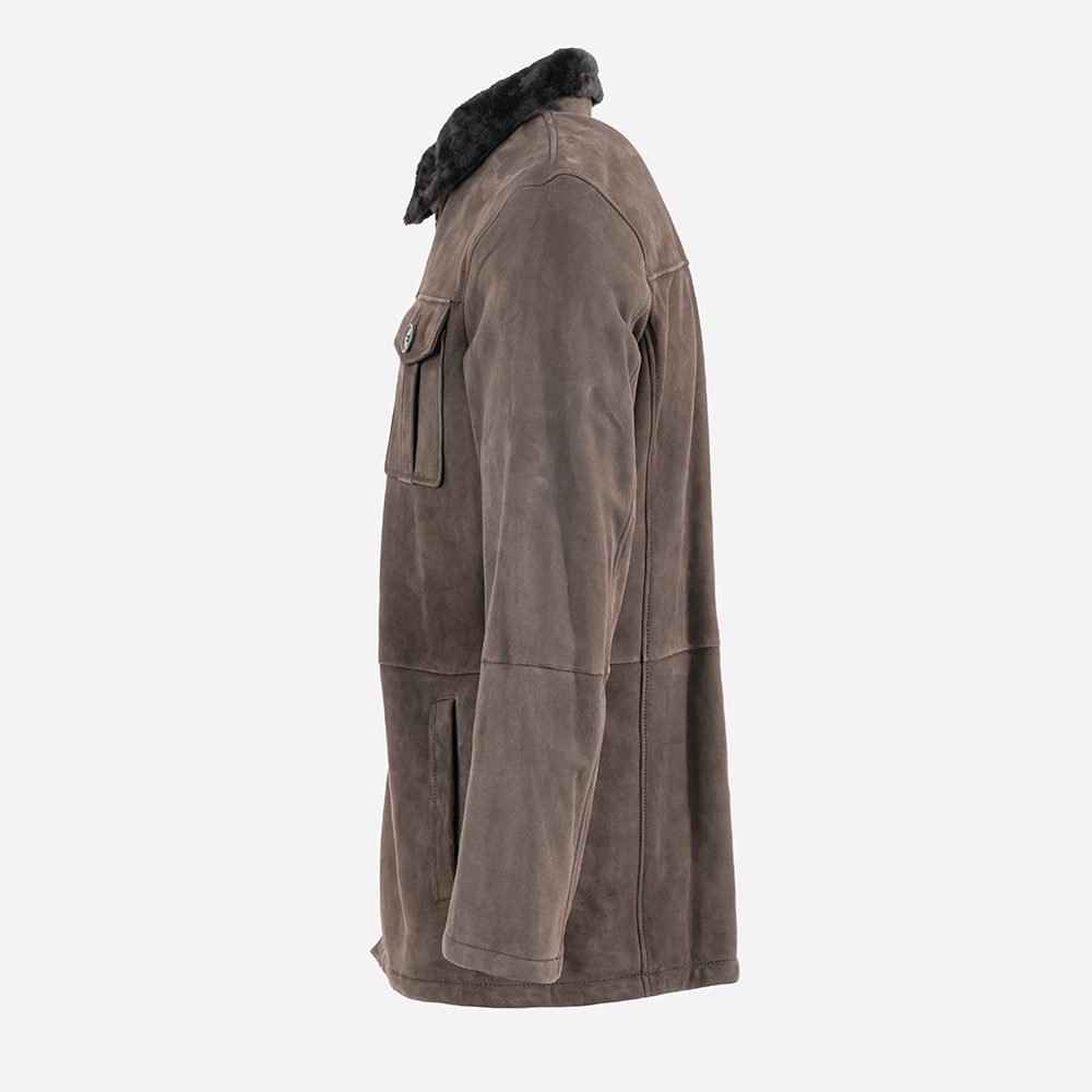 Boston Shirt Jacket Suede Moka
