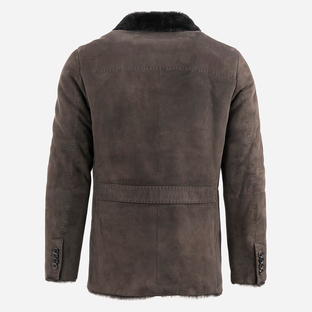 Shearling Coat Suede - Moka