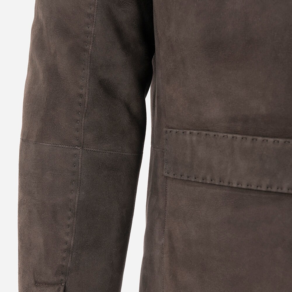 Shearling Coat Suede - Moka