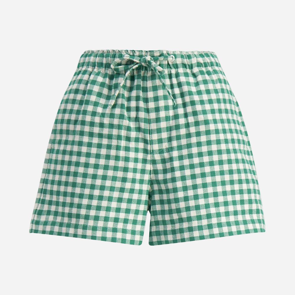 Musan Check Shorts Green Check