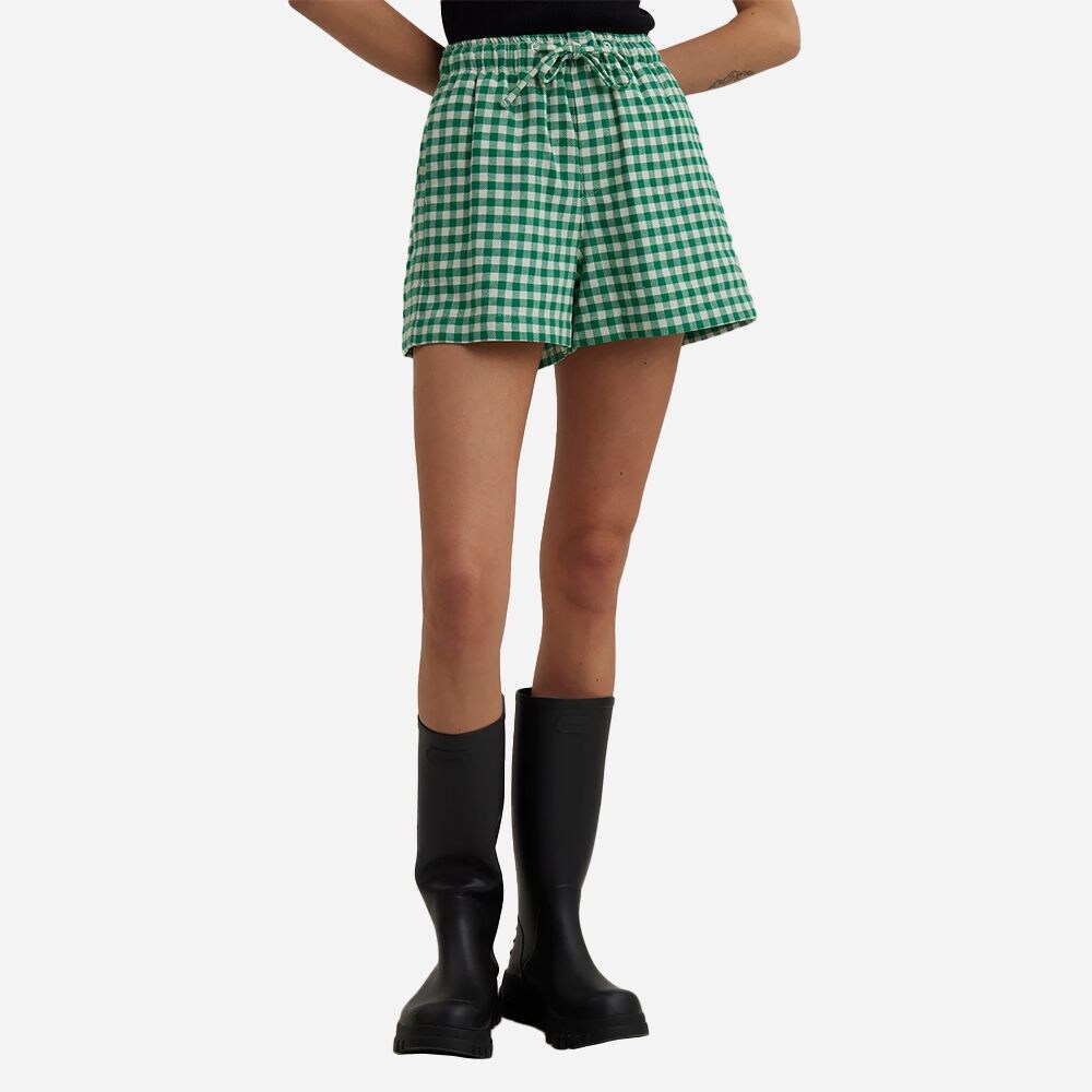 Musan Check Shorts Green Check