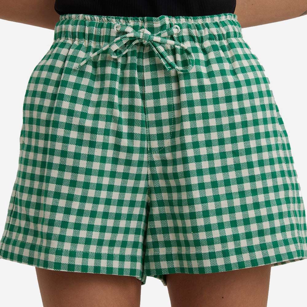 Musan Check Shorts Green Check