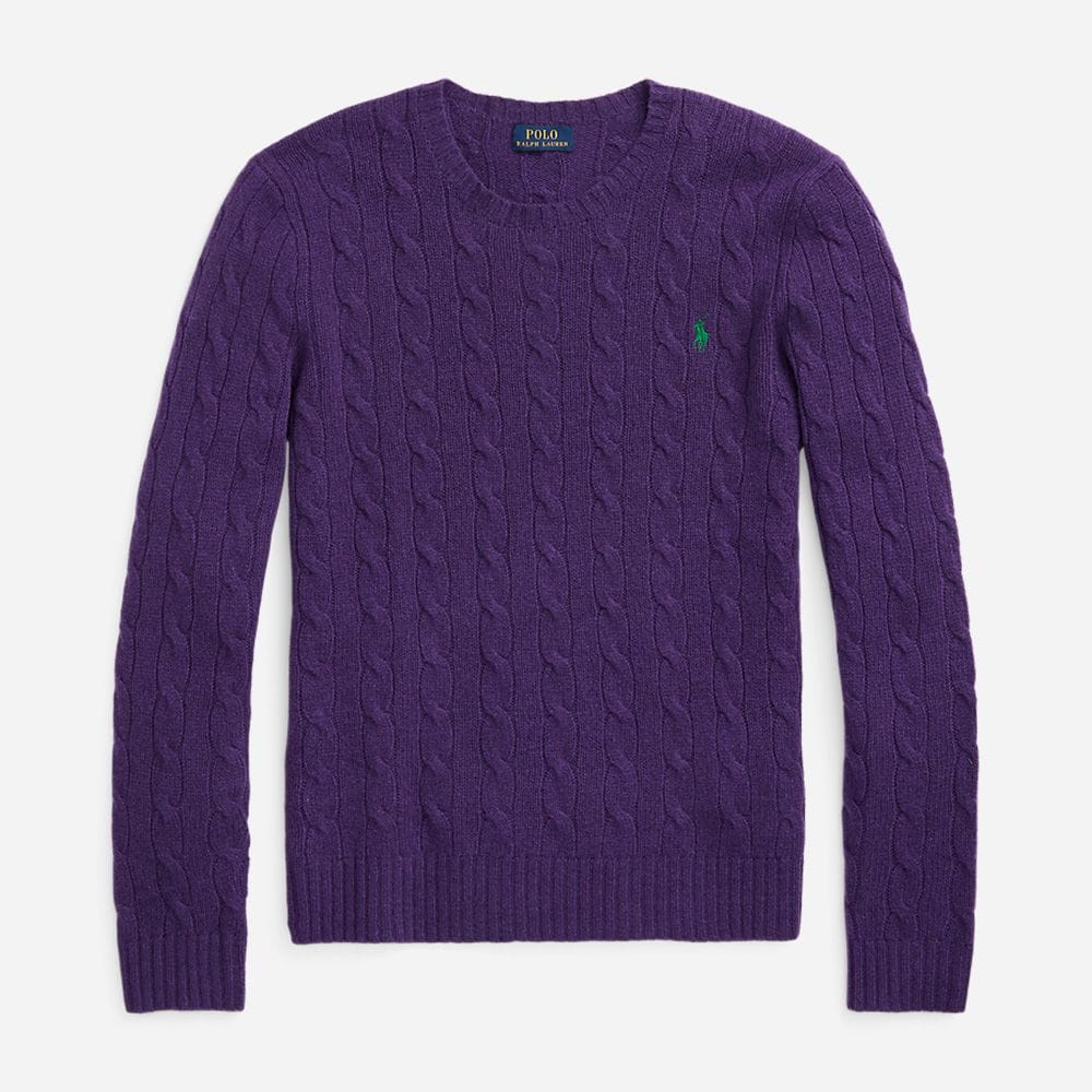Cable-Knit Wool-Cashmere Jumper - Empire Purple