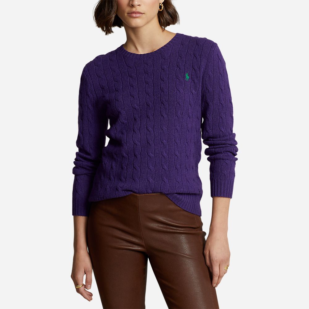 Cable-Knit Wool-Cashmere Jumper - Empire Purple