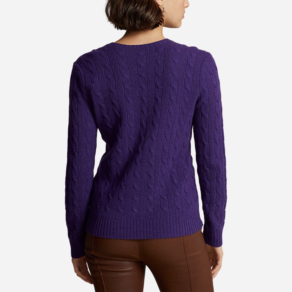 Cable-Knit Wool-Cashmere Jumper - Empire Purple